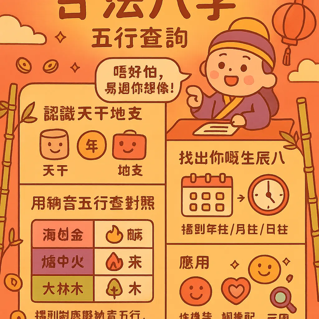 五行查詢 - 古法八字