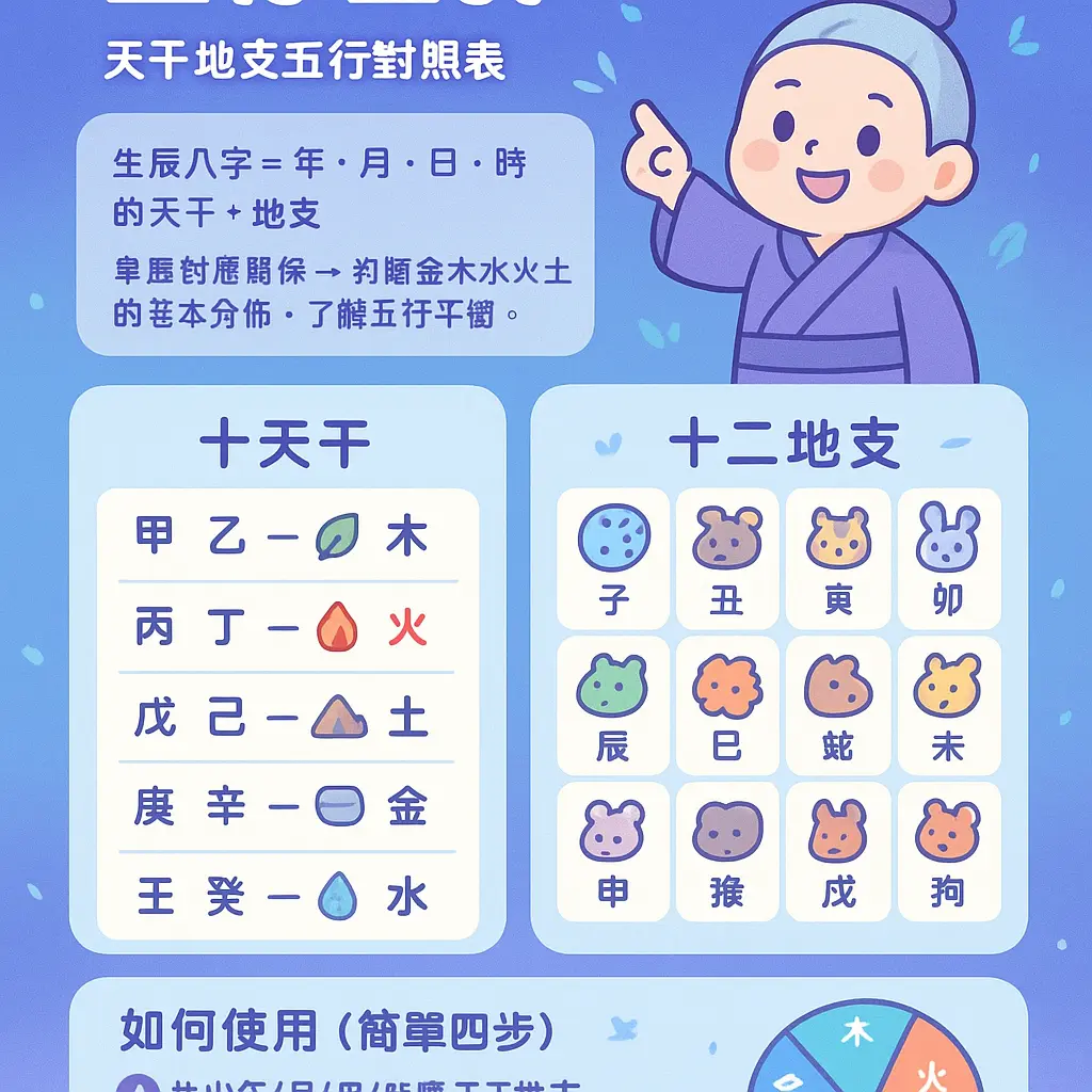 五行查詢 - 四柱八字